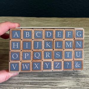 Hero Arts Wooden Uppercase Alphabet Stamp Set